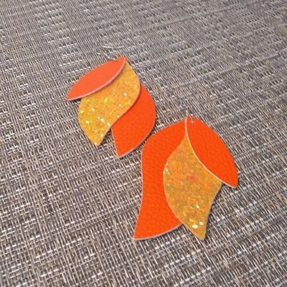 Tangerine Dream Layered Drop Earrings - Picture 5 of 5